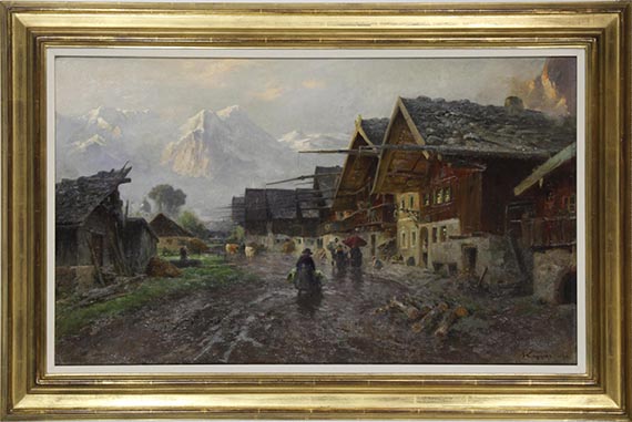 Albert Kappis - Die Frühlingsstraße in Garmisch - Rahmenbild