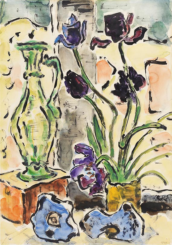 Karl Schmidt-Rottluff - Mit den schwarzen Tulpen