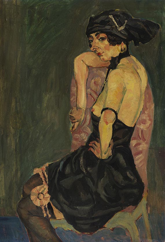 Georg Tappert - Sitzende mit Strumpfband (Bildnis R.)