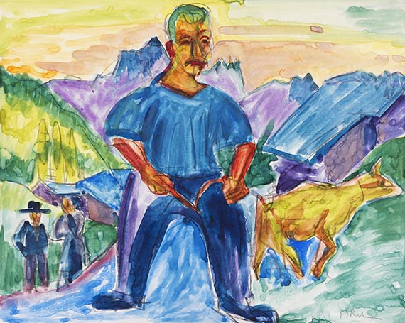 Ernst Ludwig Kirchner - Kuh und Treiber