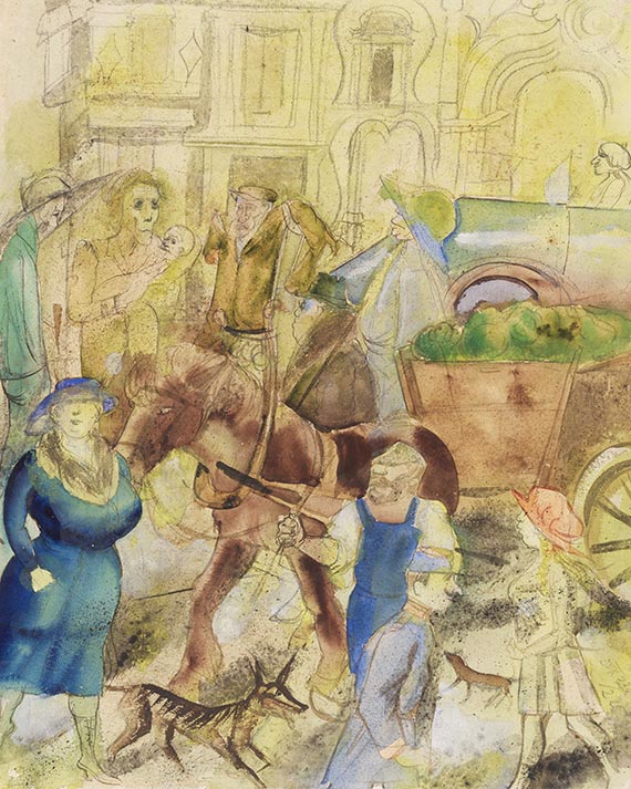 Otto Dix - Düsseldorf (Straßenszene Düsseldorf)