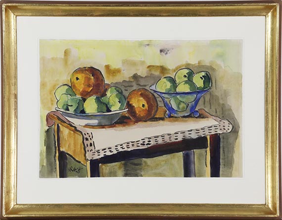 Karl Schmidt-Rottluff - Stillleben mit Äpfeln und Orangen - Rahmenbild