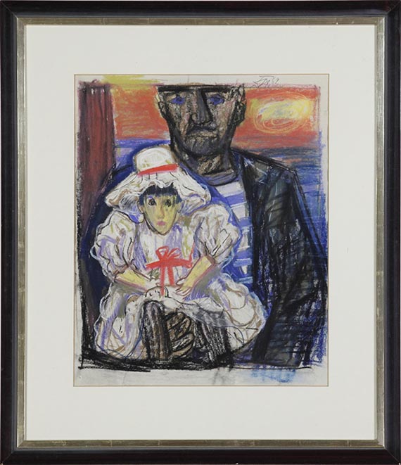 Otto Dix - Fischer und das Kind - Rahmenbild