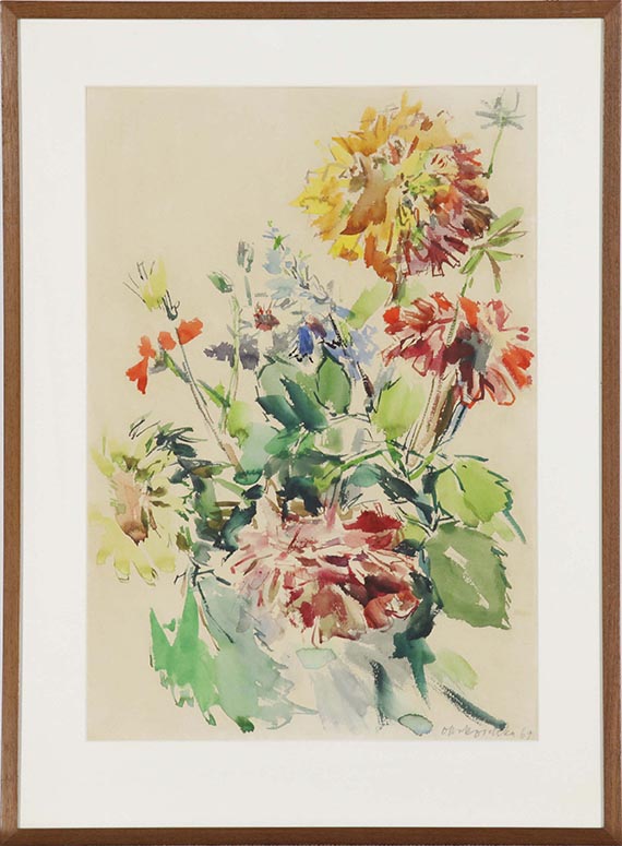 Oskar Kokoschka - Blumenstillleben - Rahmenbild