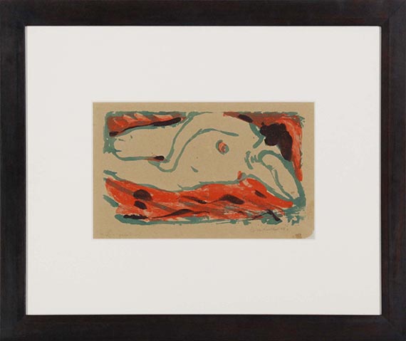 Erich Heckel - Liegende - Rahmenbild
