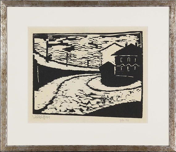 Karl Schmidt-Rottluff - Straßenbiegung - Rahmenbild