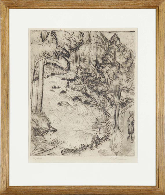 Ernst Ludwig Kirchner - Waldbach / Sertigbach - Rahmenbild