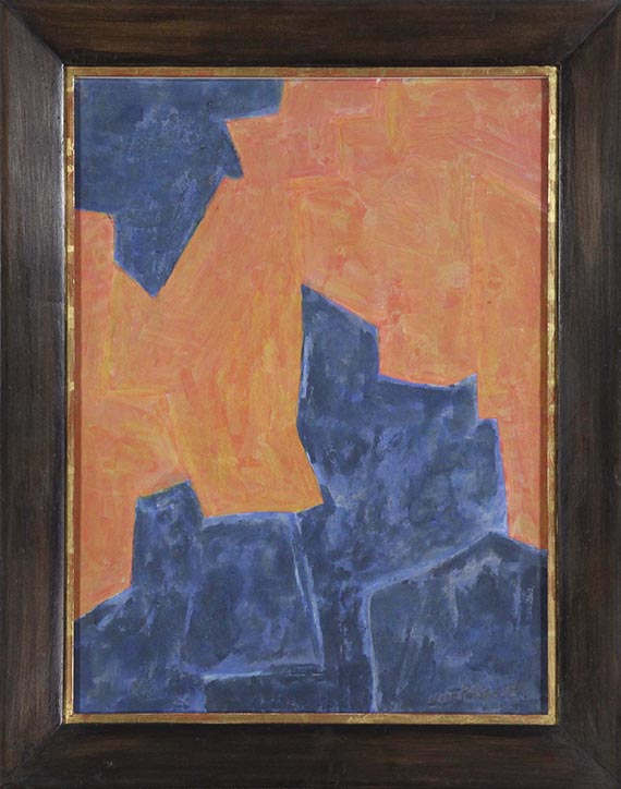 Serge Poliakoff - Composition bleue et orange - Rahmenbild