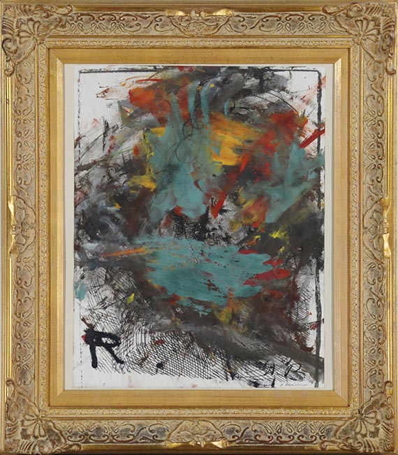 Arnulf Rainer - Ohne Titel (Rembrandt) - Rahmenbild