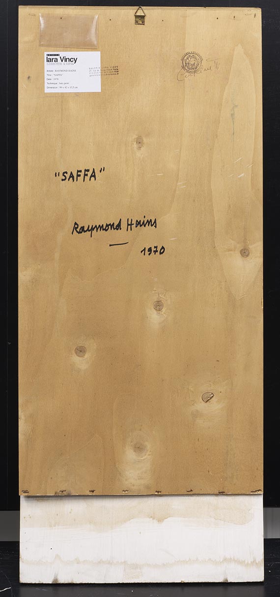 Raymond Hains - SAFFA - Rückseite