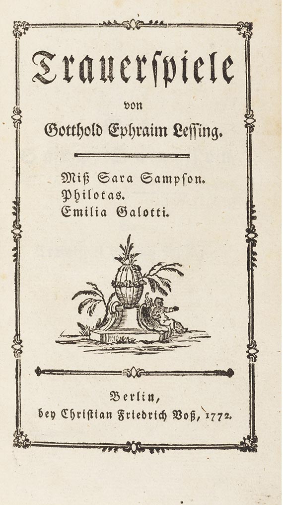 Gotthold Ephraim Lessing - Trauerspiel