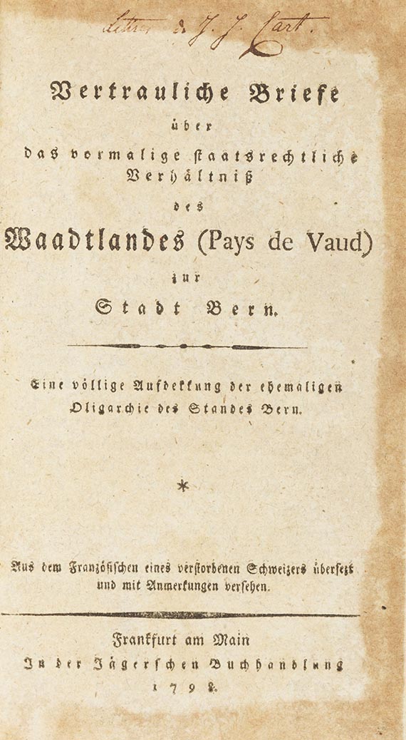 Georg Wilhelm Friedrich Hegel - Vertrauliche Briefe - Weitere Abbildung