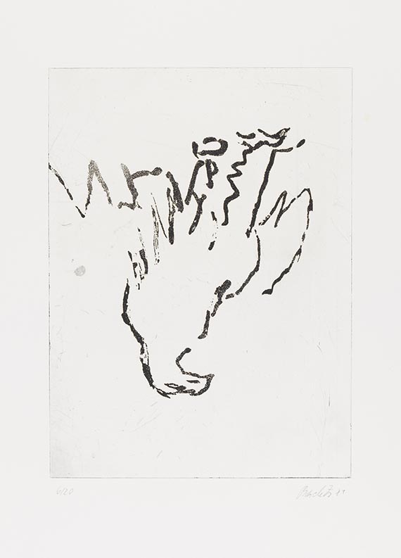 Georg Baselitz - Adler, Baum, Frau im Fenster ....