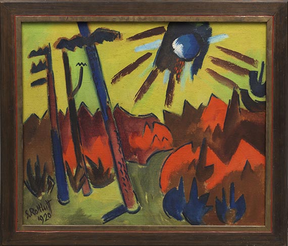 Karl Schmidt-Rottluff - Junger Wald und Sonne - Rahmenbild