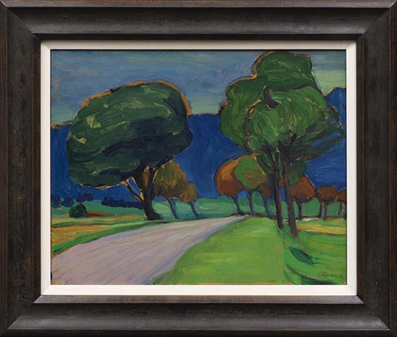 Gabriele Münter - Straße nach Weilheim - Rahmenbild