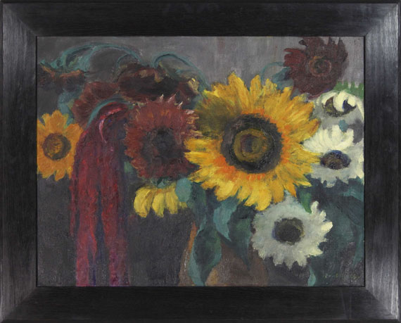 Emil Nolde - Sonnenblumen mit Fuchsschwanz - Rahmenbild