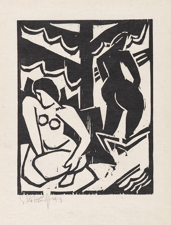 Karl Schmidt-Rottluff - Akte unter Baum