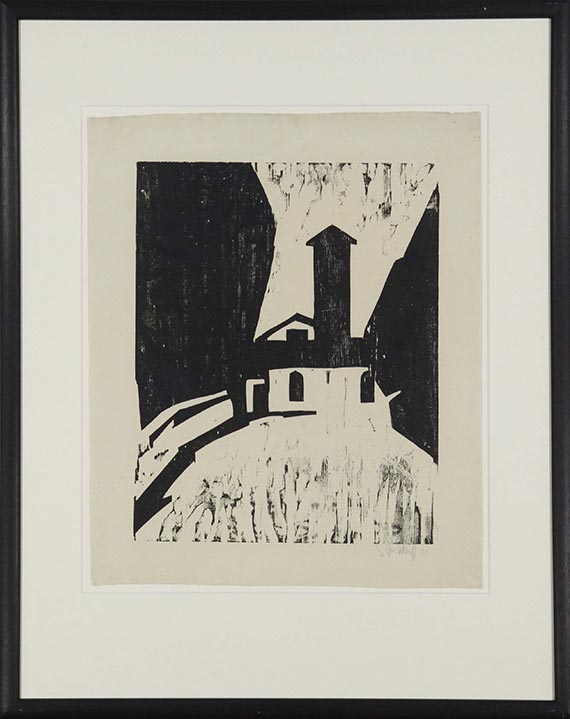 Karl Schmidt-Rottluff - Villa mit Turm - Rahmenbild