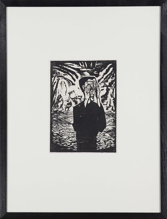 Erich Heckel - Mann in der Ebene - Rahmenbild