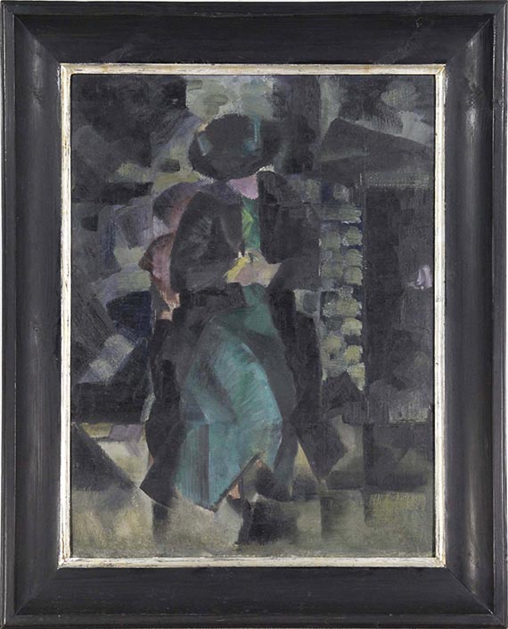 Johannes Itten - Sitzende mit Hut - Rahmenbild