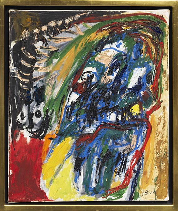 Asger Jorn - Le regard au dos (Looking back) - Rahmenbild