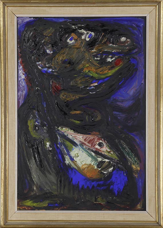 Asger Jorn - Saaret vilddyr (Wounded Beast I) - Rahmenbild