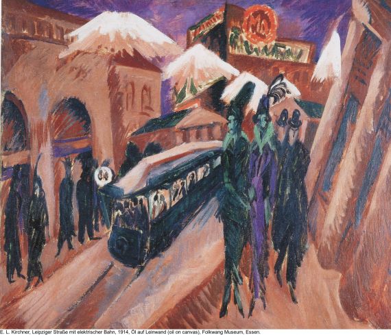 Ernst Ludwig Kirchner - Passantenknäuel und Elektrische