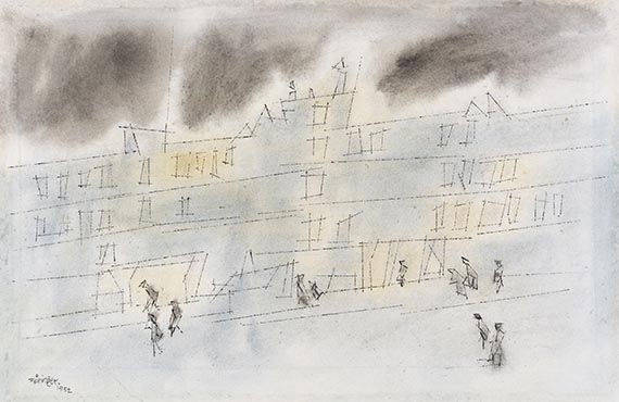 Lyonel Feininger - Straßenszene