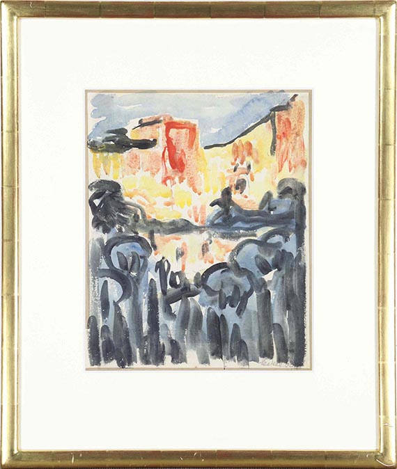 Erich Heckel - Brunnen in Rom - Rahmenbild