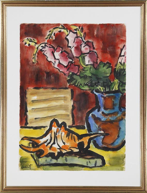 Karl Schmidt-Rottluff - Blumenstillleben - Rahmenbild