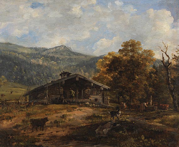 Johann Georg von Dillis - Sonniger Herbsttag auf der Alm