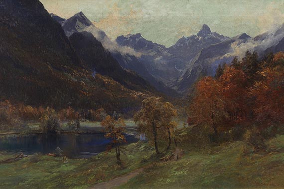 Edward Theodore Compton - Christlesee bei Gerstruben mit Blick auf die Trettachspitze