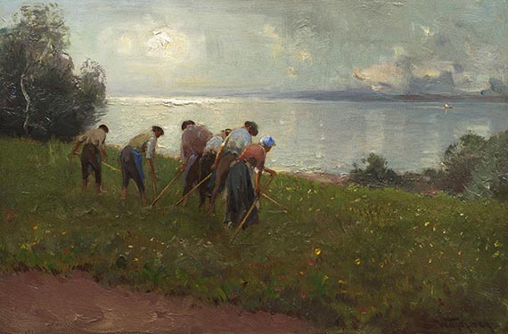 Joseph Wopfner - Mäher am See