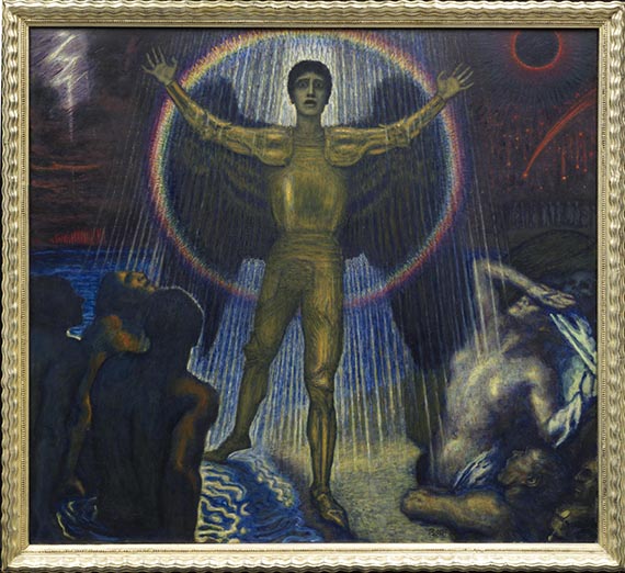 Franz von Stuck - Der Engel des Gerichts - Rahmenbild