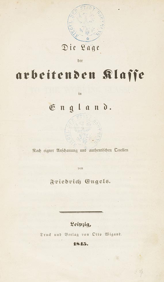 Friedrich Engels - Die Lage der arbeitenden Klasse in England