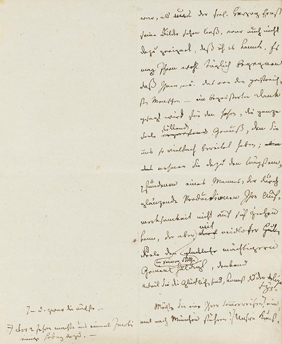 Friedrich von Schlichtegroll - Briefentwurf an Goethe