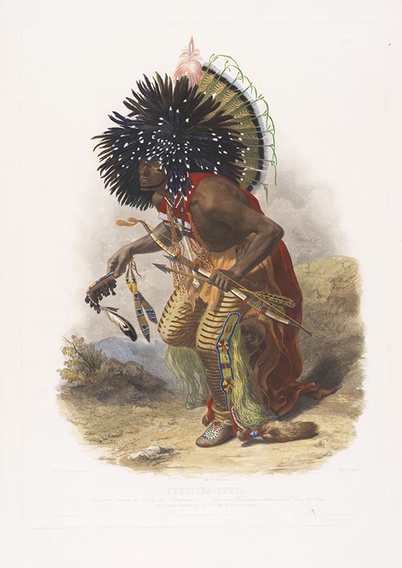 Karl Bodmer - Pehriska-Ruhpa (beim Hundetanz / dog dance)