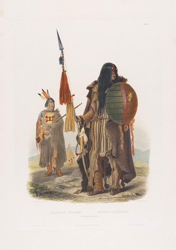 Karl Bodmer - Assiniboin Indianer