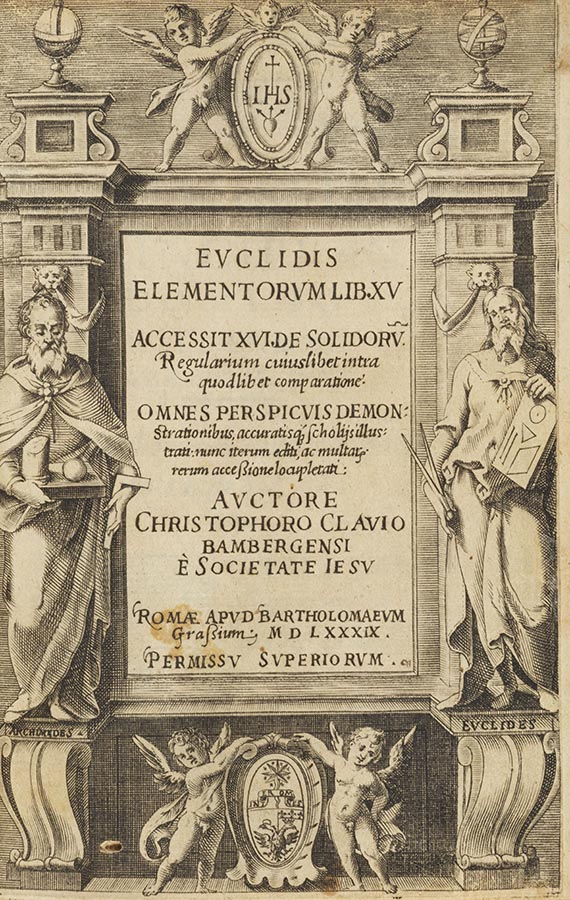  Euklid (Eukleides/ Euclid) - Elementorum. 2 Bände