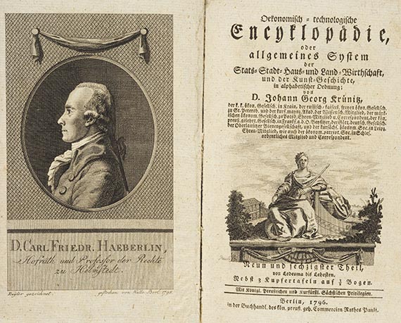 Johann Georg Krünitz - Oeconomische Encyclopädie. 90 Bände
