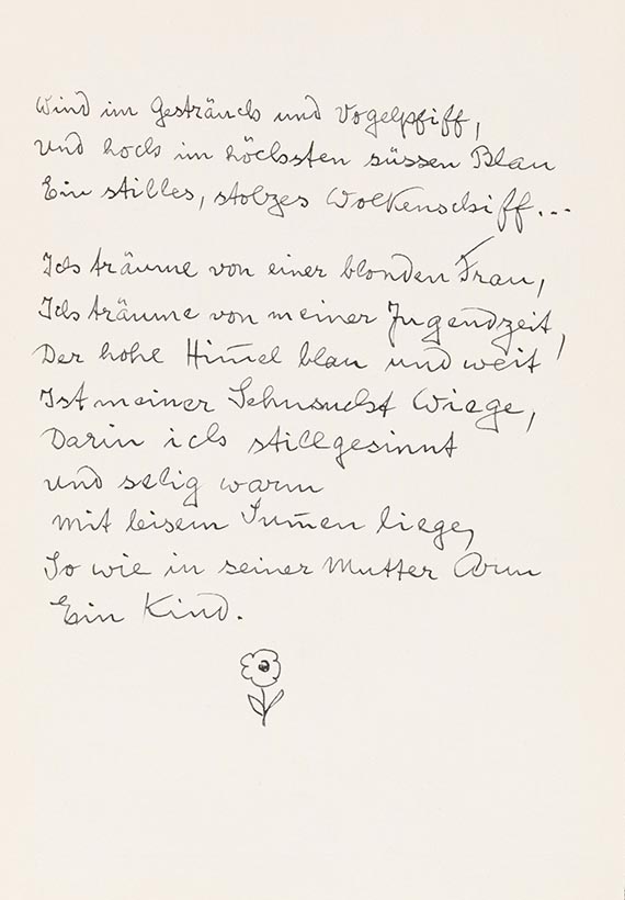 Hermann Hesse - Gedicht Frühlingstag mit Aquarell - Weitere Abbildung