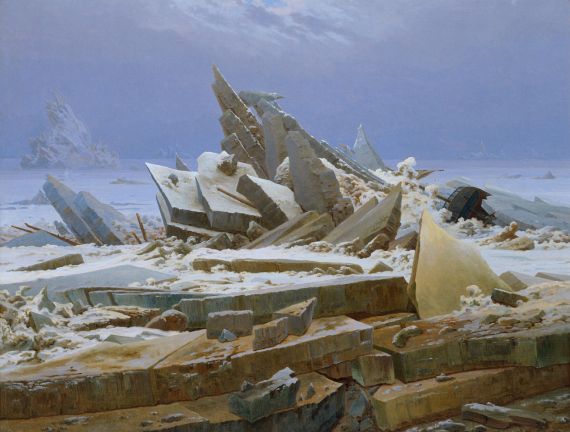 Abbildung zu: Caspar David Friedrich, Das Eismeer, 1823/24, Öl auf Leinwand, Hamburger Kunsthalle.