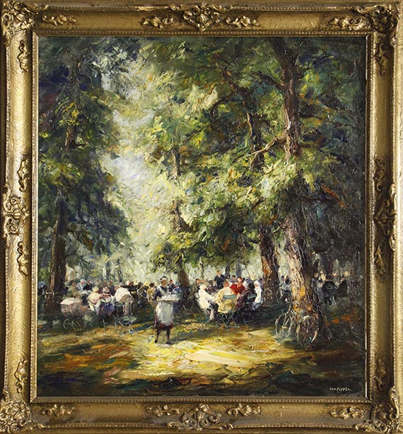 Otto Pippel - Münchner Wirtsgarten - Rahmenbild