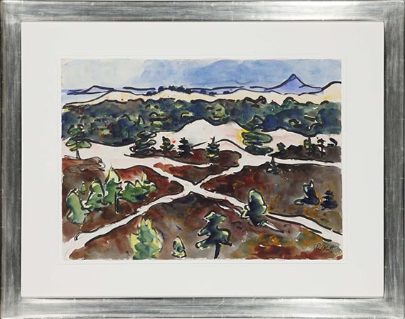 Karl Schmidt-Rottluff - Pfade im Dünengelände - Rahmenbild
