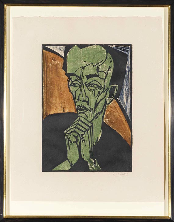Erich Heckel - Männerbildnis - Rahmenbild