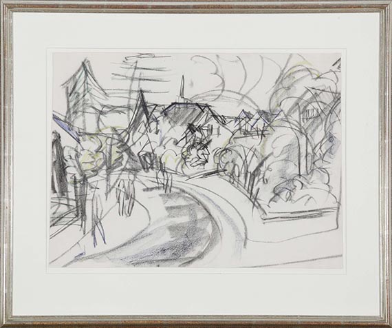 Ernst Ludwig Kirchner - Straße in Königstein - Rahmenbild