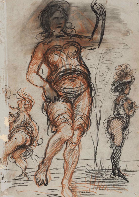 Adolf von Hildebrand, Aktstudien (5 Blatt)