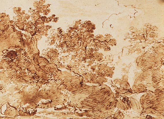 Franz Kobell - und Ferdinand Kobell: Landschaftsstudien (5 Blatt) - Weitere Abbildung