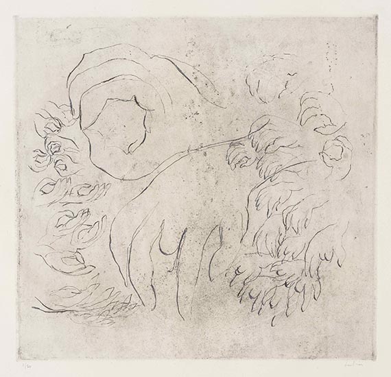 Jean Fautrier - Radierungen (2 Bll.). Green trees. Etude de mains