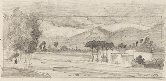 Ludwig Dill - und Ludwig Willroider: Landschaftszeichnungen (2 Bll.) - Weitere Abbildung